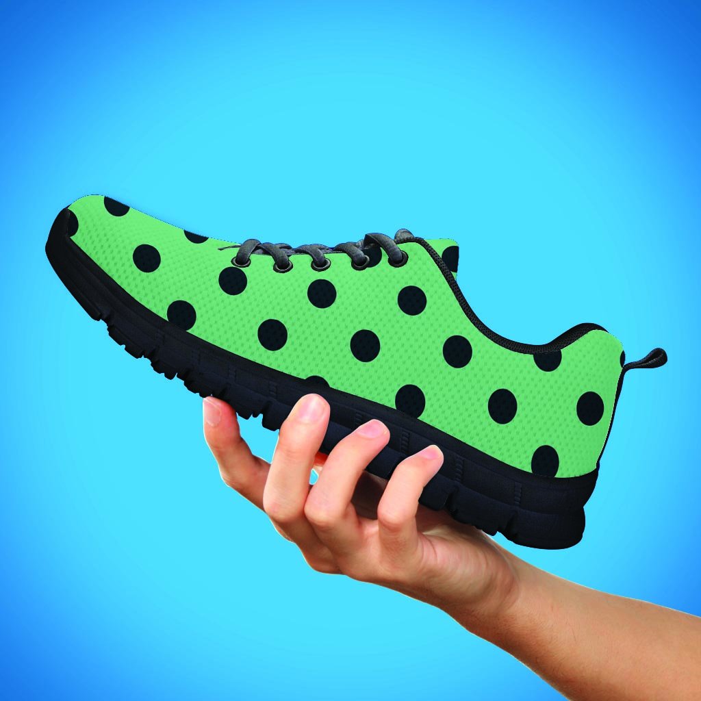 Mint And Green Polka Dot Women's Sneakers-grizzshop