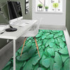 Mint Green Butterfly Print Floor Mat-grizzshop