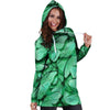 Mint Green Butterfly Print Hoodie Dress-grizzshop