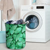 Mint Green Butterfly Print Laundry Basket-grizzshop