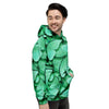 Mint Green Butterfly Print Men's Hoodie-grizzshop