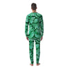 Mint Green Butterfly Print Men's Pajamas-grizzshop