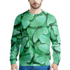 Mint Green Butterfly Print Men's Sweatshirt-grizzshop