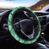 Mint Green Butterfly Print Steering Wheel Cover-grizzshop