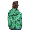 Mint Green Butterfly Print Women's Hoodie-grizzshop