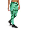 Mint Green Butterfly Print Women's Joggers-grizzshop