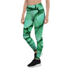 Mint Green Butterfly Print Women's Leggings-grizzshop