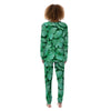 Mint Green Butterfly Print Women's Pajamas-grizzshop