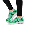 Mint Green Butterfly Print Women's Sneakers-grizzshop