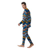 Mix Bandanna Kerchief Print Pattern Men's Pajamas-grizzshop