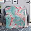 Mixed Red and Turquoise Marble Blanket-grizzshop