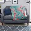 Mixed Red and Turquoise Marble Blanket-grizzshop