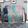 Mixed Red and Turquoise Marble Blanket-grizzshop