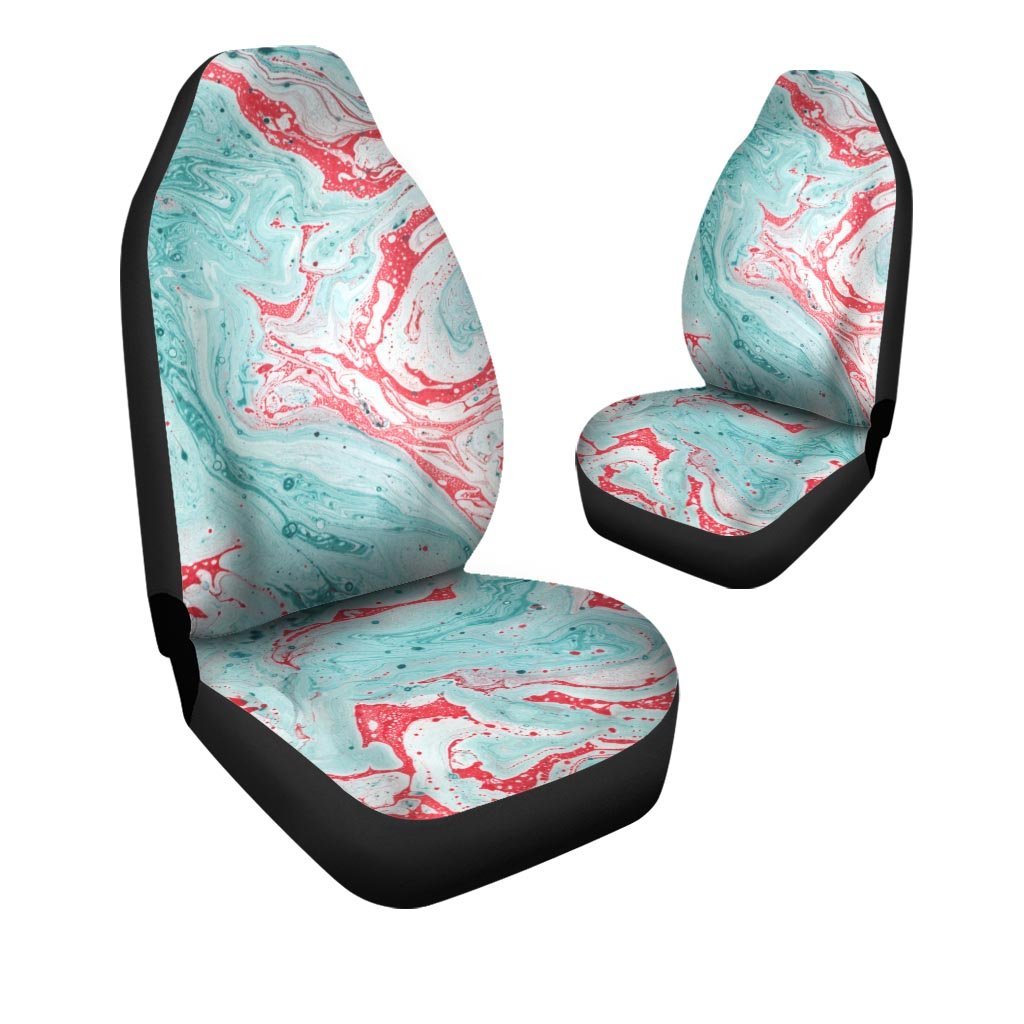 Mixed Red and Turquoise Marble Car Seat Covers-grizzshop