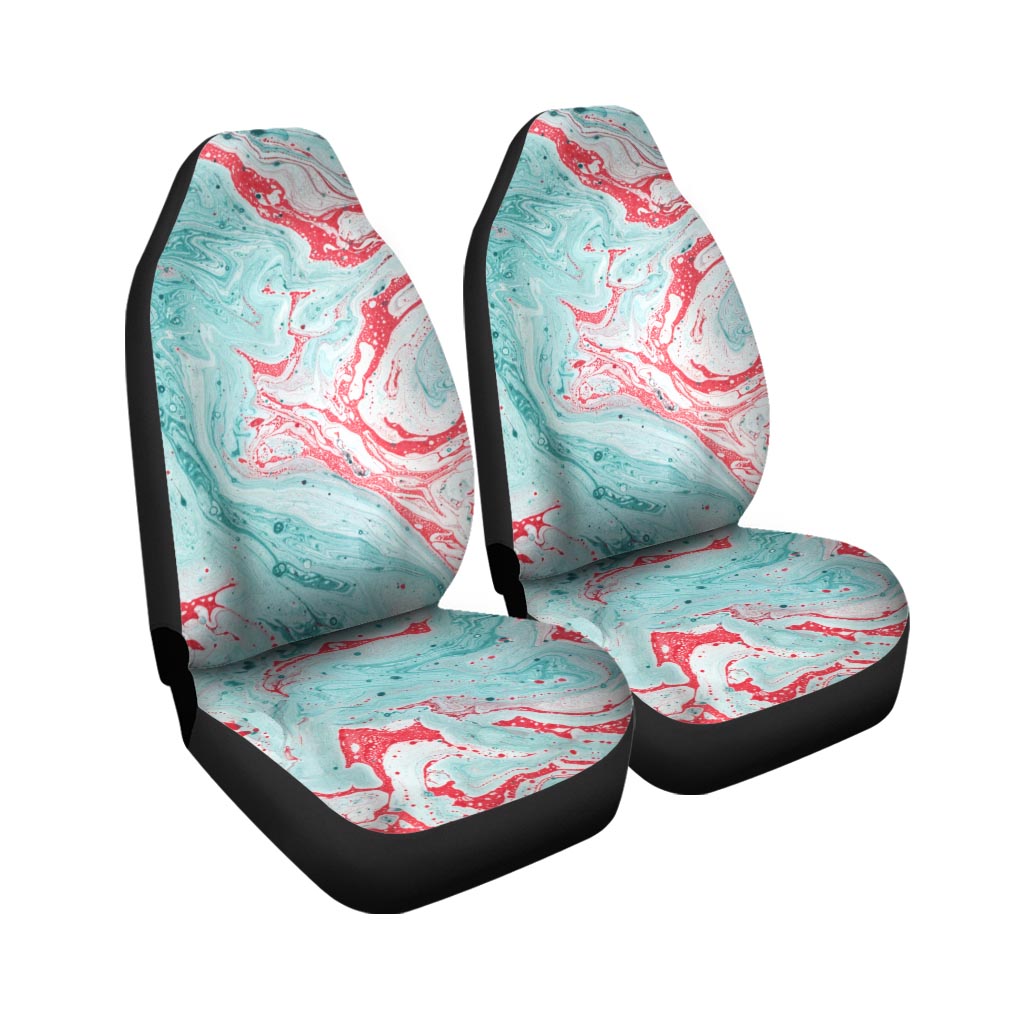 Mixed Red and Turquoise Marble Car Seat Covers-grizzshop