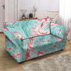 Mixed Red and Turquoise Marble Loveseat Cover-grizzshop