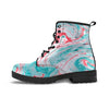 Mixed Red and Turquoise Marble Men's Boots-grizzshop