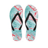 Mixed Red and Turquoise Marble Men's Flip Flops-grizzshop