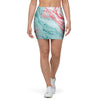 Mixed Red and Turquoise Marble Mini Skirt-grizzshop