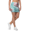 Mixed Red and Turquoise Marble Mini Skirt-grizzshop