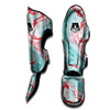 Mixed Red and Turquoise Marble Muay Thai Shin Guard-grizzshop