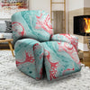 Mixed Red and Turquoise Marble Recliner Cover-grizzshop