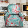 Mixed Red and Turquoise Marble Recliner Cover-grizzshop