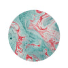 Mixed Red and Turquoise Marble Round Rug-grizzshop