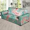 Mixed Red and Turquoise Marble Sofa Cover-grizzshop