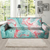 Mixed Red and Turquoise Marble Sofa Cover-grizzshop