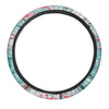 Mixed Red and Turquoise Marble Steering Wheel Cover-grizzshop