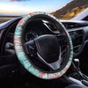 Mixed Red and Turquoise Marble Steering Wheel Cover-grizzshop