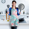 Mixed Red and Turquoise Marble Women's Apron-grizzshop