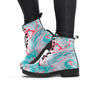 Mixed Red and Turquoise Marble Women's Boots-grizzshop