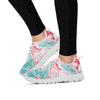 Mixed Red and Turquoise Marble Women's Sneakers-grizzshop