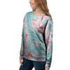 Mixed Red and Turquoise Marble Women's Sweatshirt-grizzshop