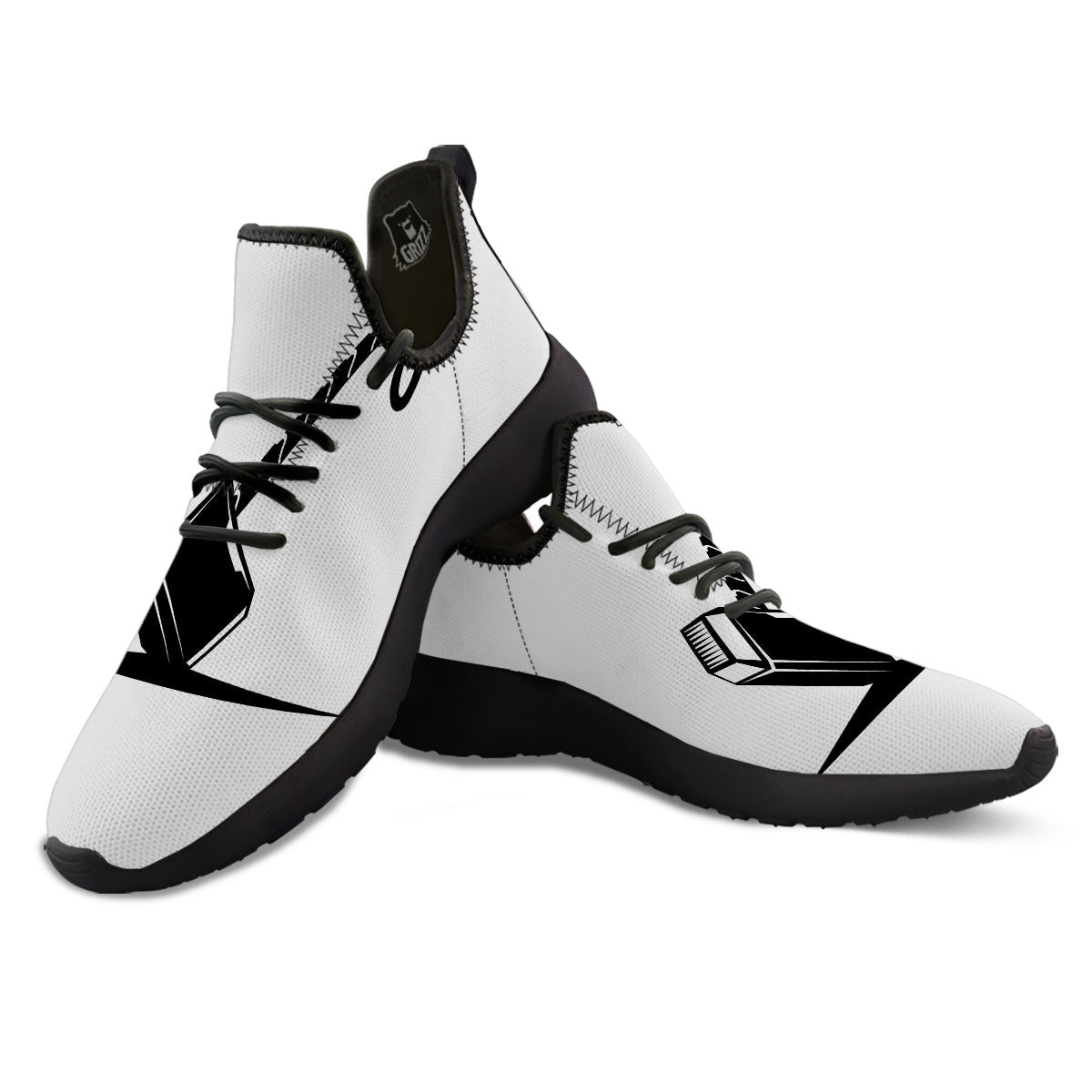 Mjolnir Hammer Of Thor Print Black Athletic Shoes-grizzshop