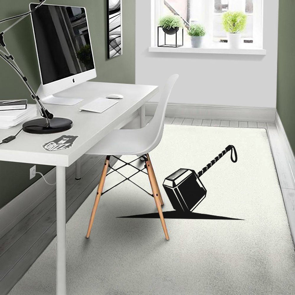 Mjolnir Hammer Of Thor Print Floor Mat-grizzshop