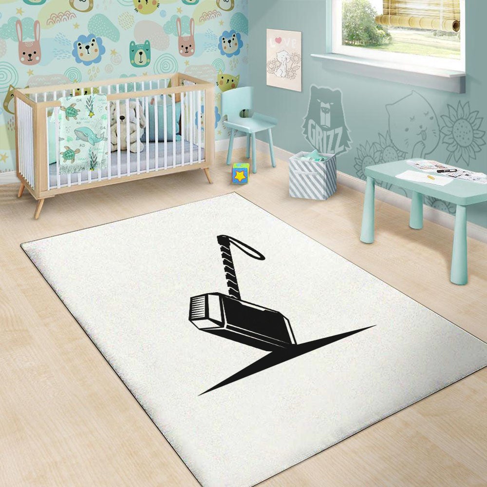 Mjolnir Hammer Of Thor Print Floor Mat-grizzshop