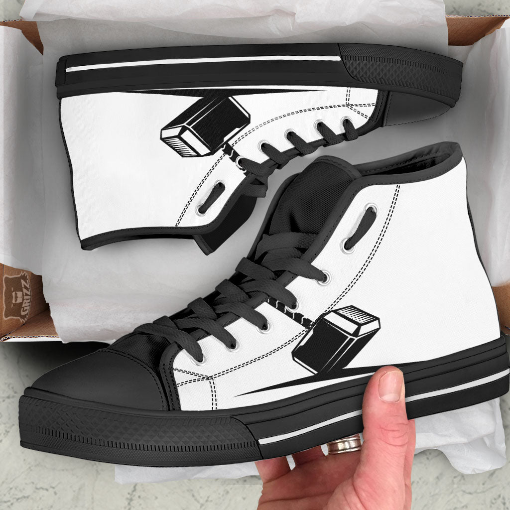 Mjolnir Hammer Of Thor Print High Top Shoes-grizzshop