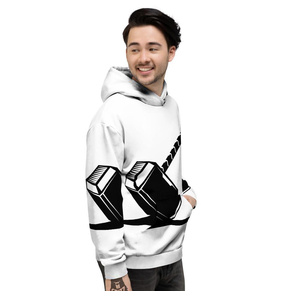 Mjolnir Hammer Of Thor Print Men's Hoodie-grizzshop