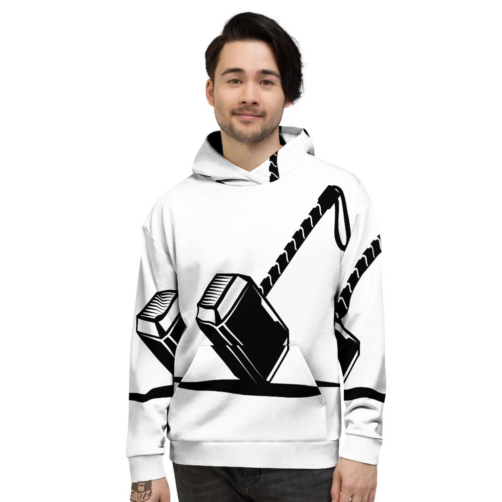 Mjolnir Hammer Of Thor Print Men's Hoodie-grizzshop