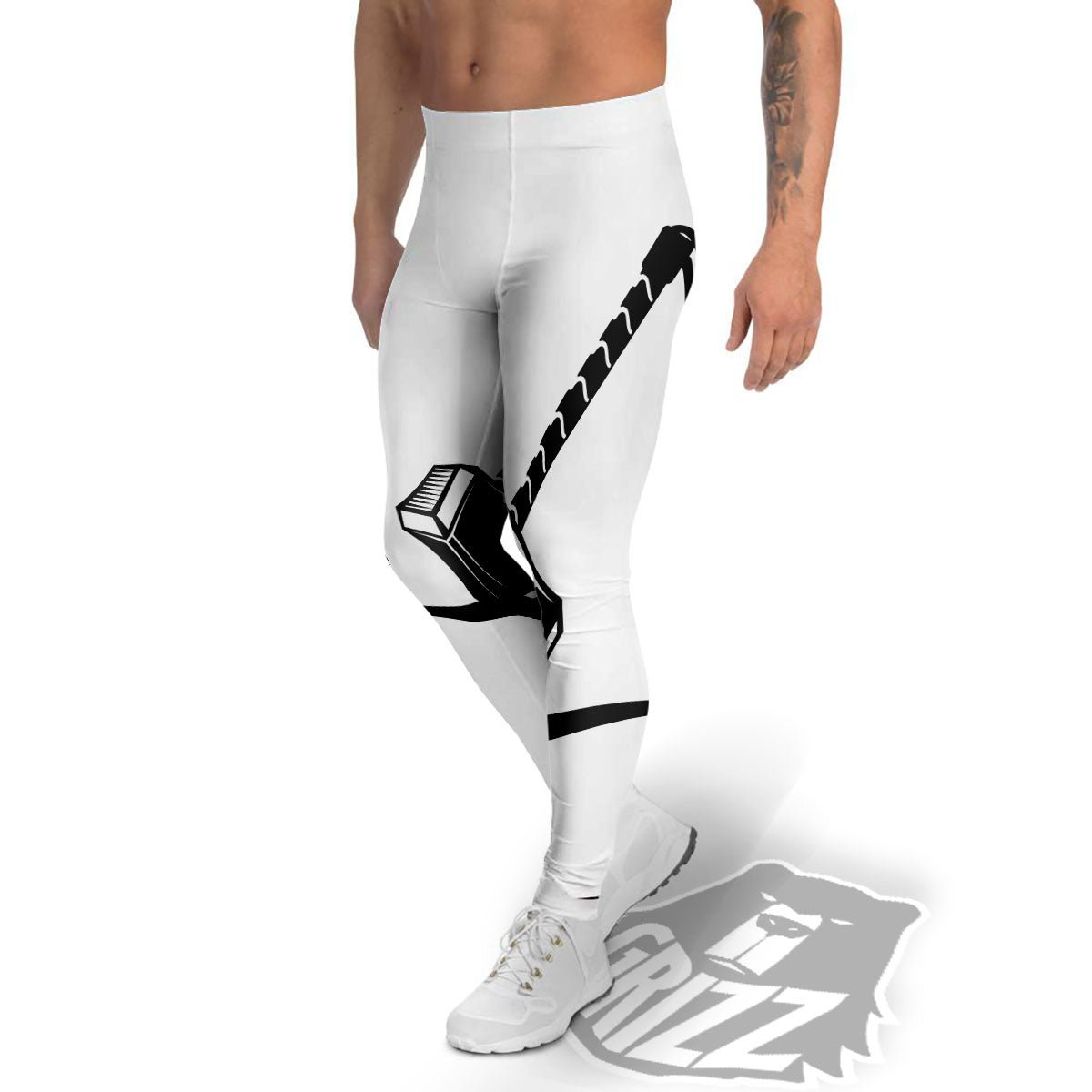 Mjolnir Hammer Of Thor Print Men's Leggings-grizzshop