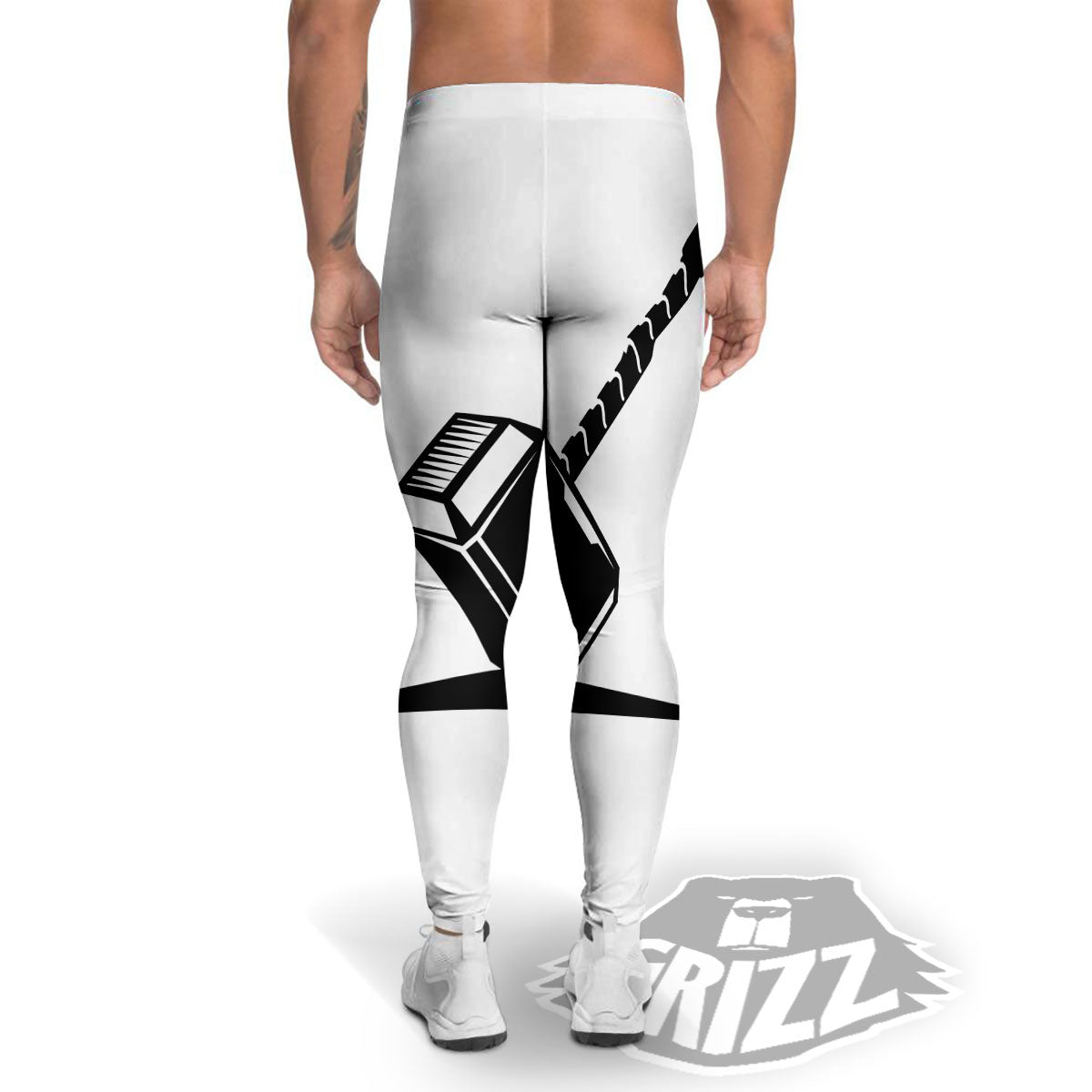 Mjolnir Hammer Of Thor Print Men's Leggings-grizzshop