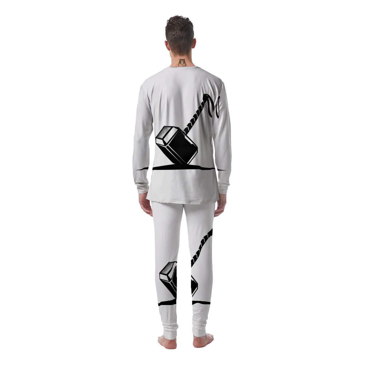 Mjolnir Hammer Of Thor Print Men's Pajamas-grizzshop