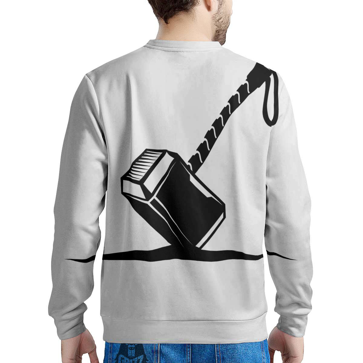Mjolnir Hammer Of Thor Print Men's Sweatshirt-grizzshop
