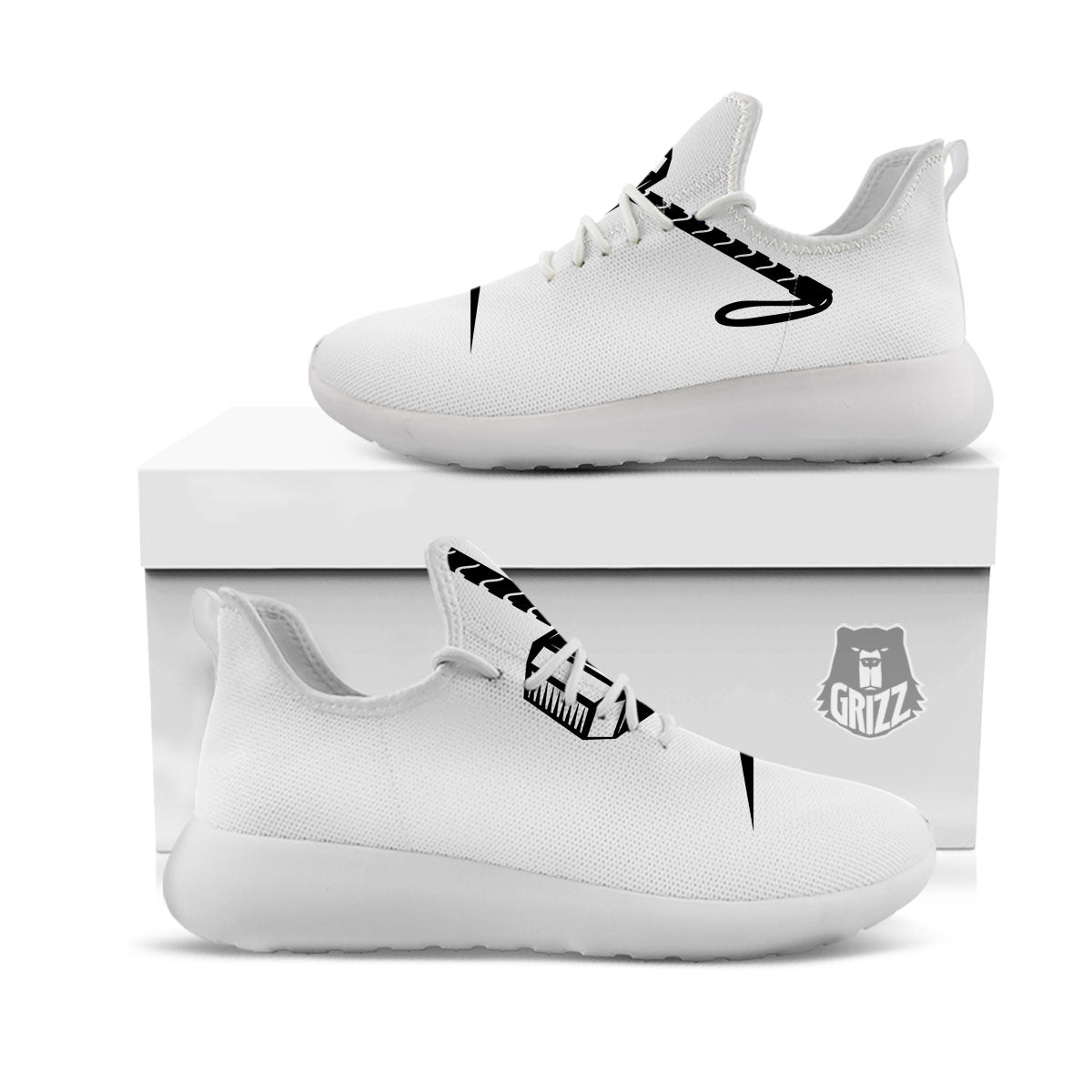 Mjolnir Hammer Of Thor Print White Athletic Shoes-grizzshop