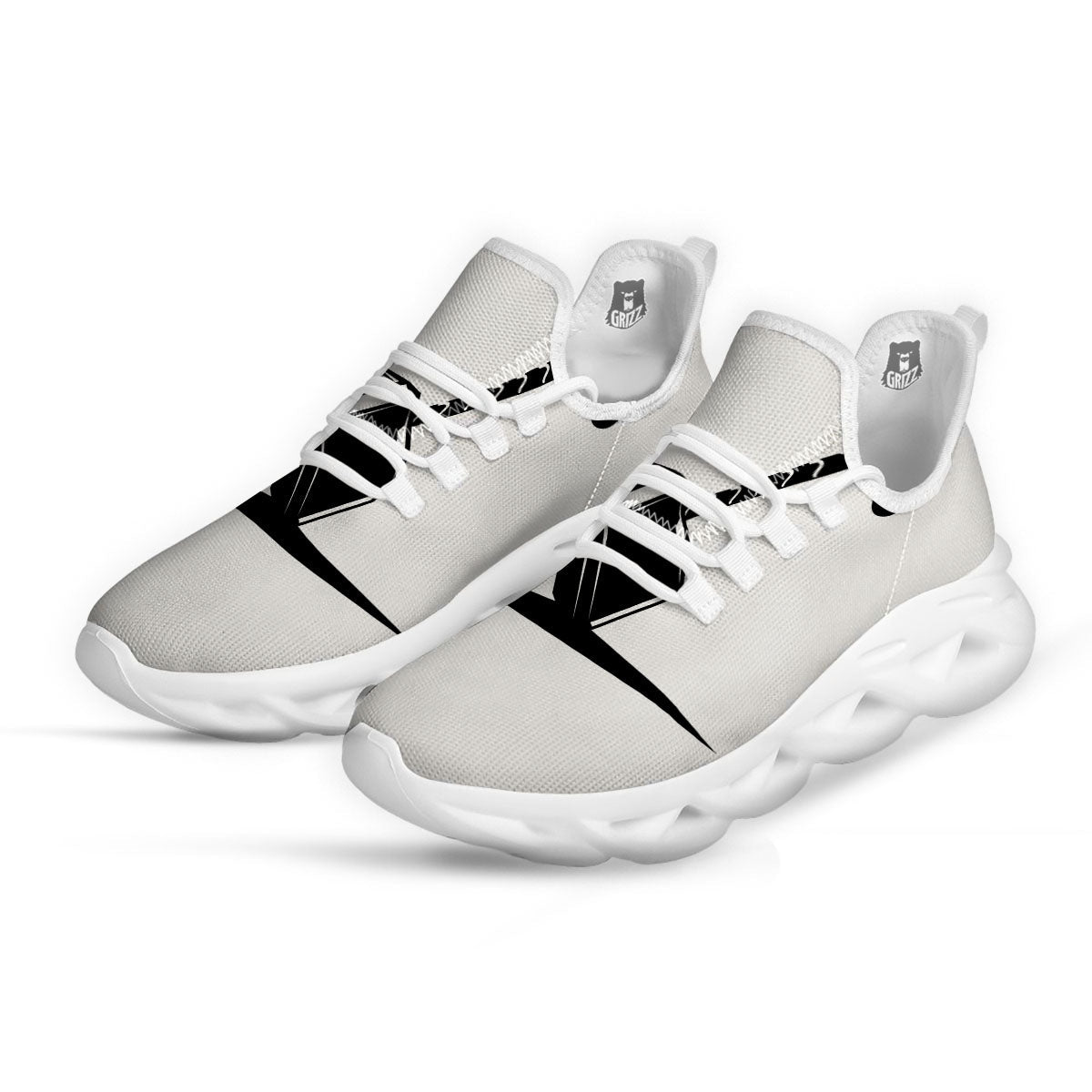 Mjolnir Hammer Of Thor Print White Running Shoes-grizzshop