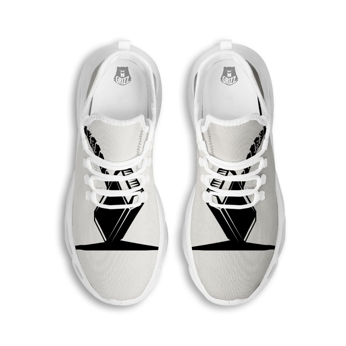 Mjolnir Hammer Of Thor Print White Running Shoes-grizzshop