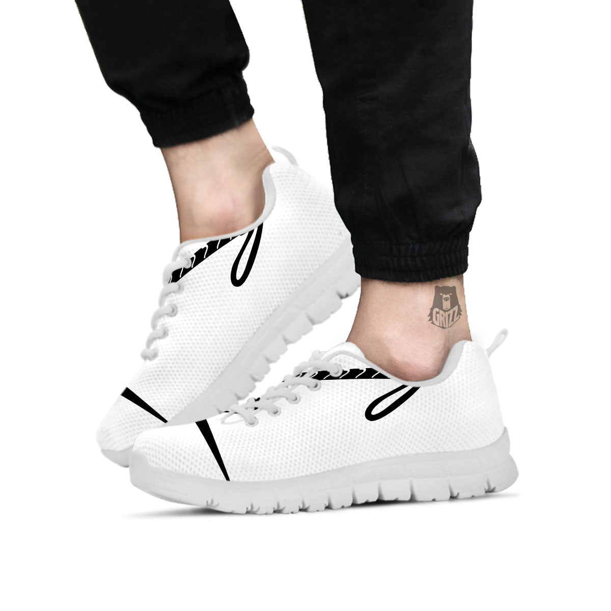 Mjolnir Hammer Of Thor Print White Sneaker-grizzshop